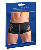 Svenjoyment black trunks with lacing and mesh