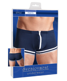 Svenjoyment blue sailors-style trunks with zipper