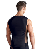 Svenjoyment black muscle shirt with lacing and mesh