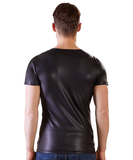 NEK melns matēta auduma T krekls ar siksnām