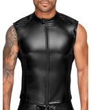 Noir Handmade melns matēta auduma bezpiedurkņu krekls ar rāvējslēdzēju