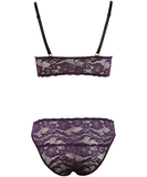 Cottelli Lingerie purple lace lingerie set