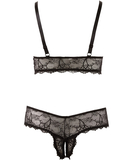 Cottelli Lingerie black lace two-piece lingerie set