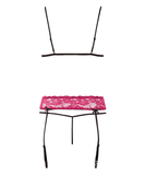 Cottelli Lingerie комплект нижнего белья вишневого цвета с поясом для чулок
