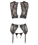 Cottelli Lingerie Bondage lace lingerie set with handcuffs