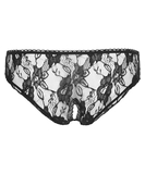 Cottelli Lingerie black lace crotchless panties