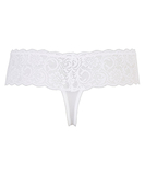 Cottelli Lingerie white lace string with pearls