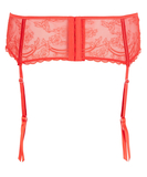 Cottelli Lingerie red lace suspender belt