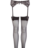 NO:XQSE black lace garter belt with stockings