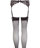 NO:XQSE black lace garter belt with stockings