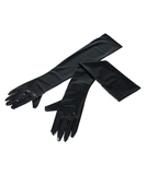Cottelli Lingerie black wet look gloves