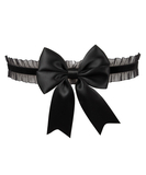 Cottelli Lingerie black garter with satin bow