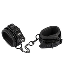 Bad Kitty black vinyl ankle cuffs