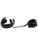 Bad Kitty black vinyl ankle cuffs