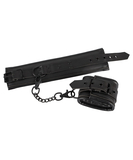 Bad Kitty black faux leather handcuffs