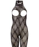 NO:XQSE black crotchless open bust bodystocking