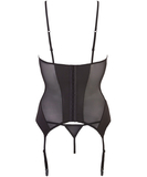 Cottelli Lingerie black sheer basque with lacing