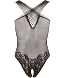 NO:XQSE black net crotchless bodysuit