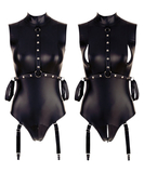 Cottelli Lingerie Bondage black matte look bodysuit