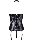 Black Level black vinyl basque with lacing
