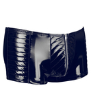 Black Level black vinyl biker style trunks