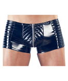 Black Level black vinyl biker style trunks