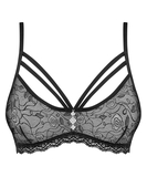 Obsessive black embroidered sheer bra