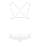 Obsessive white lace two-piece lingerie set