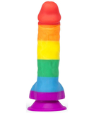 Pride Dildo Rainbow with Balls силиконовый дилдо