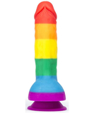 Pride Dildo Rainbow with Balls silicone dildo