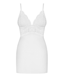 Obsessive white chemise with padded cups