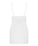 Obsessive white chemise with padded cups