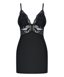 Obsessive black chemise with padded cups