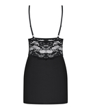 Obsessive black chemise with padded cups