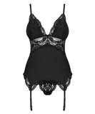 Obsessive black basque with string