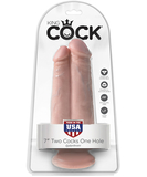 King Cock 7 inch Two Cocks One Hole dildo