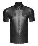 Noir Handmade черная матовая рубашка с короткими рукавами