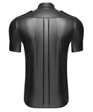 Noir Handmade black matte look short sleeve shirt