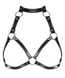 Obsessive black faux leather harness