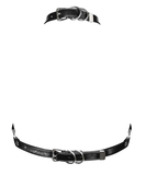 Obsessive black faux leather harness