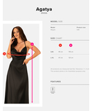 Obsessive Agatya black satin dress