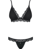 Obsessive Arisha black two-piece lingerie set