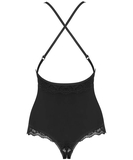 Obsessive black crotchless bodysuit