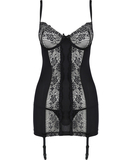 Avanua Aya black suspender chemise