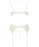 Avanua Bianca ecru suspender lingerie set