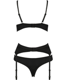 Avanua Hanan black suspender lingerie set
