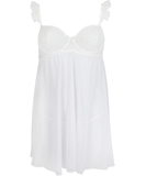 Avanua Milagros white sheer mesh babydoll