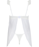 Avanua Milagros valgest läbipaistvast tüllist babydoll-kleit