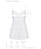 Avanua Silentia white sheer mesh chemise