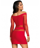 Axami Party At Ibiza raudona mini suknelė